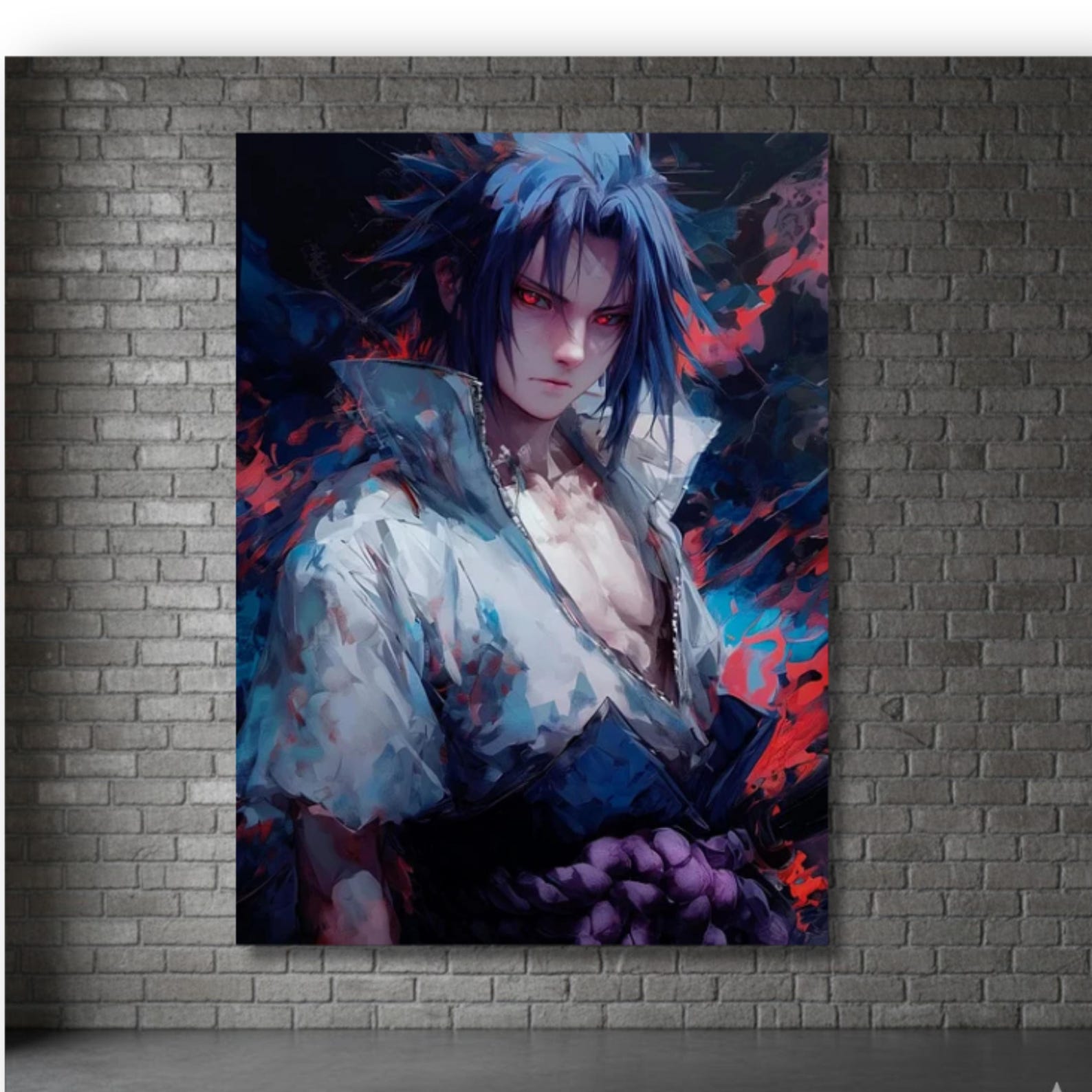Sasuke Uchiha Fury Metal Poster